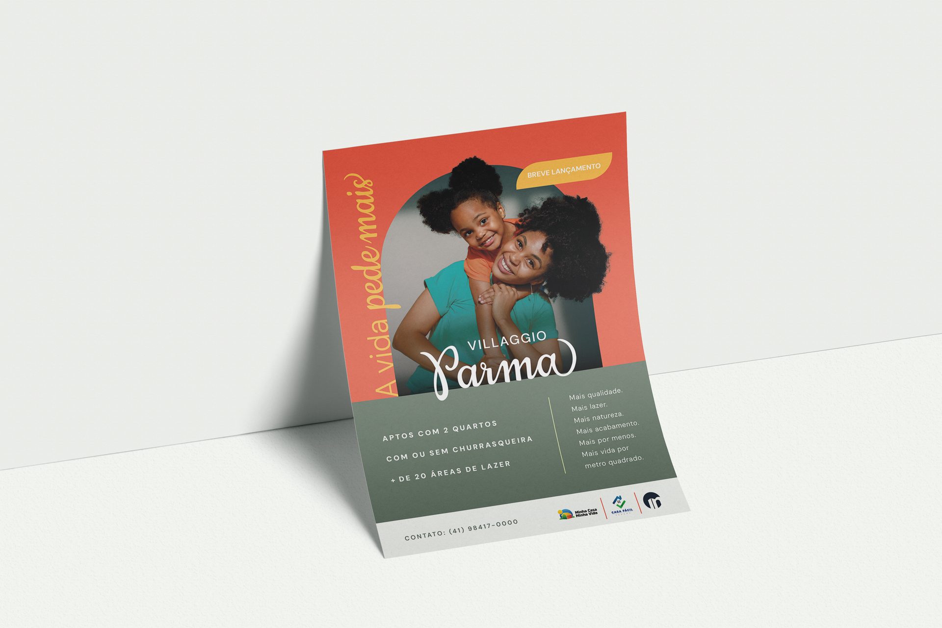 Flyer de lançamento — peça de enxoval impresso