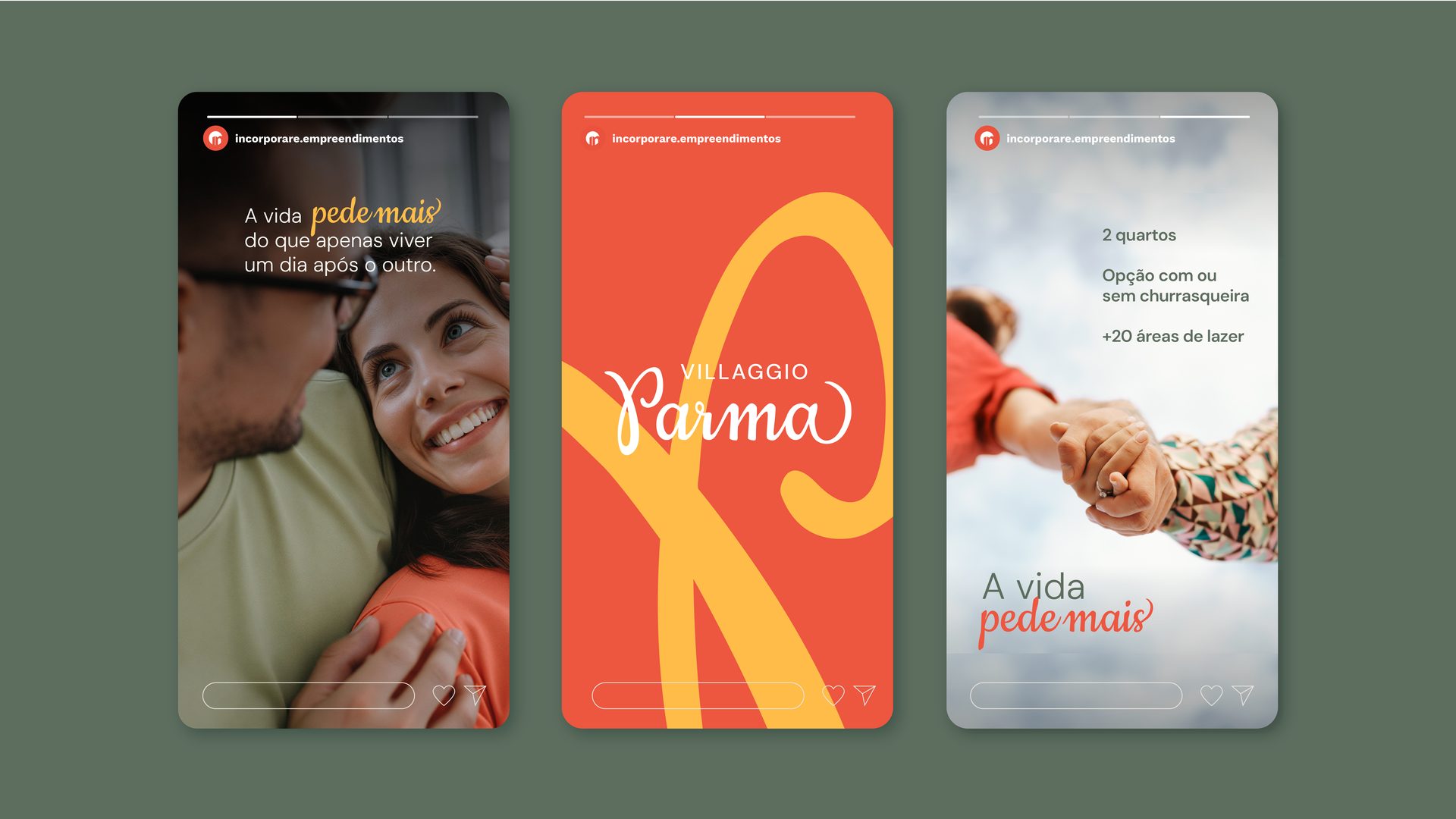 Stories — identidade visual aplicada em social