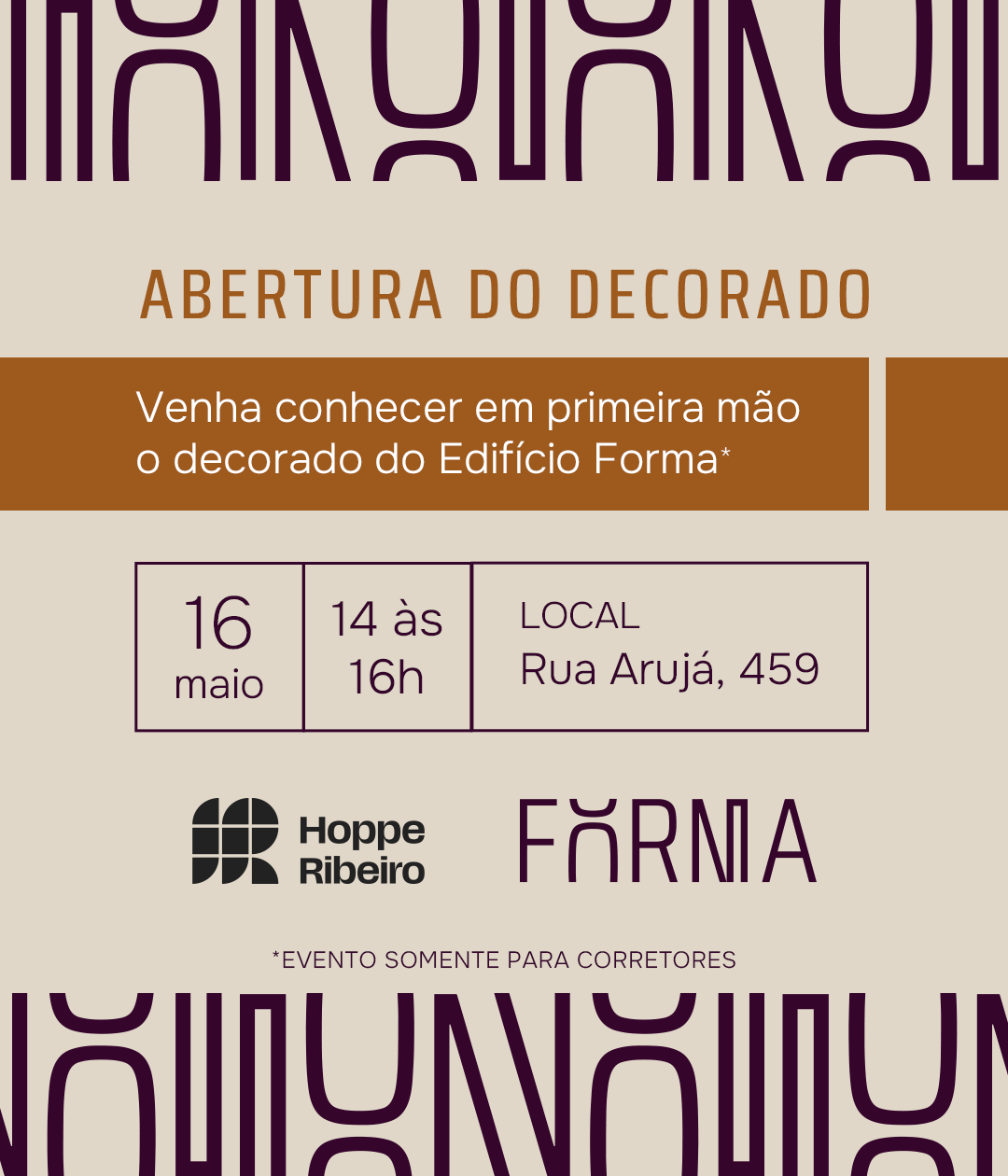 Convite desenvolvida pela Katsuki para Hoppe Ribeiro em Santo André/SP