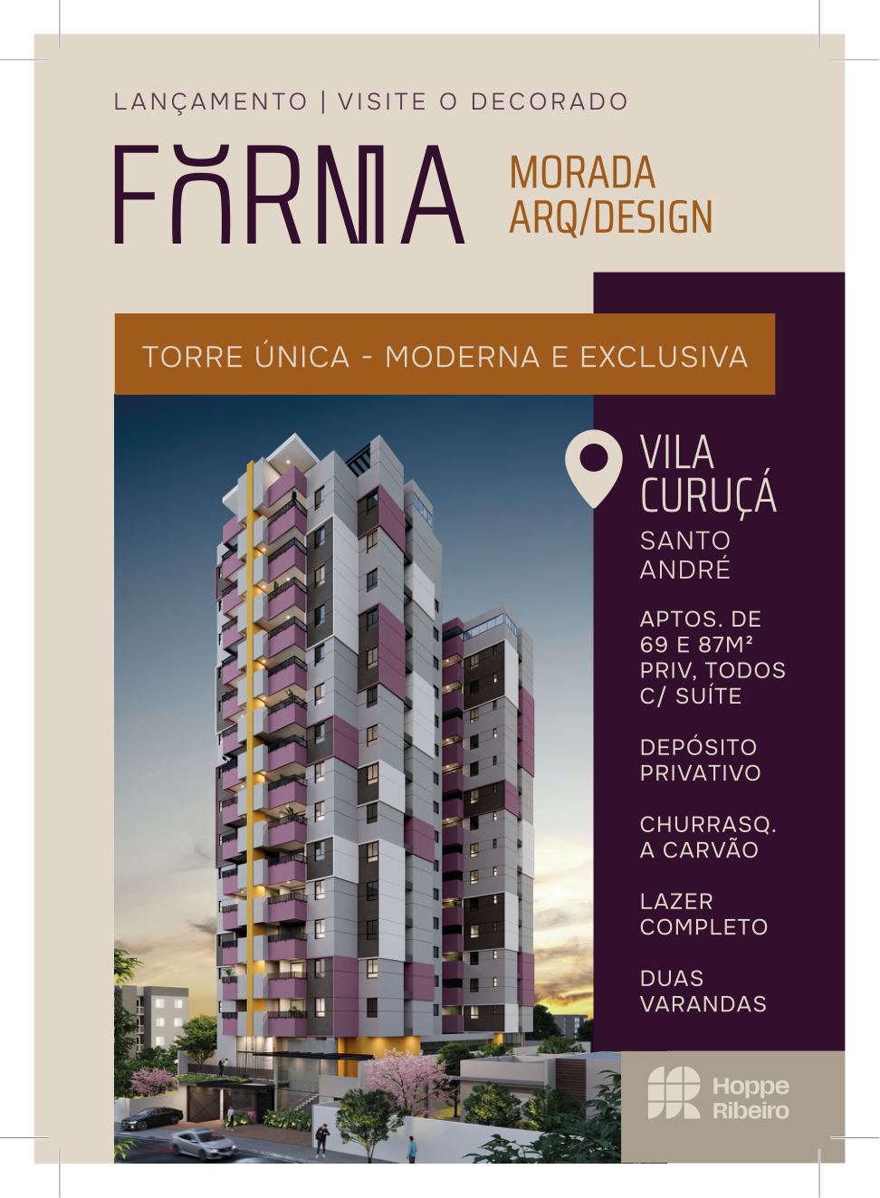 Flyer desenvolvida pela Katsuki para Hoppe Ribeiro em Santo André/SP